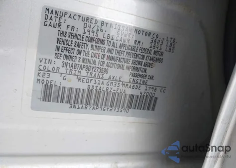 2016 Nissan Sentra S from USA, damaged, VIN 3N1AB7AP9GY273590